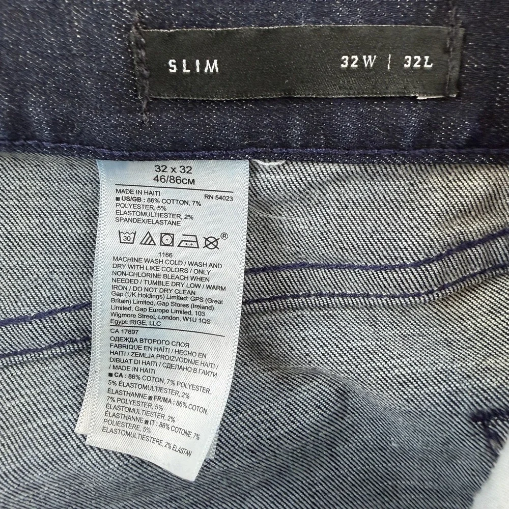 Banana Republic Rapid Movement Jeans Mens 32x32 Blue Slim Straight Stretch Denim